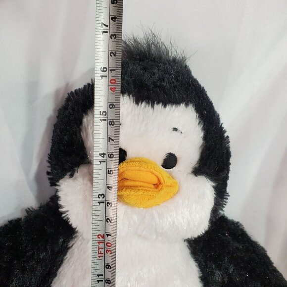 Build a Bear Arctic Penguin Plush Toy 17" Black and White Glittery Sparkles - Picture 8 of 8
